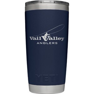 Vail Valley Anglers Logo YETI Rambler Tumbler 20 oz in Navy